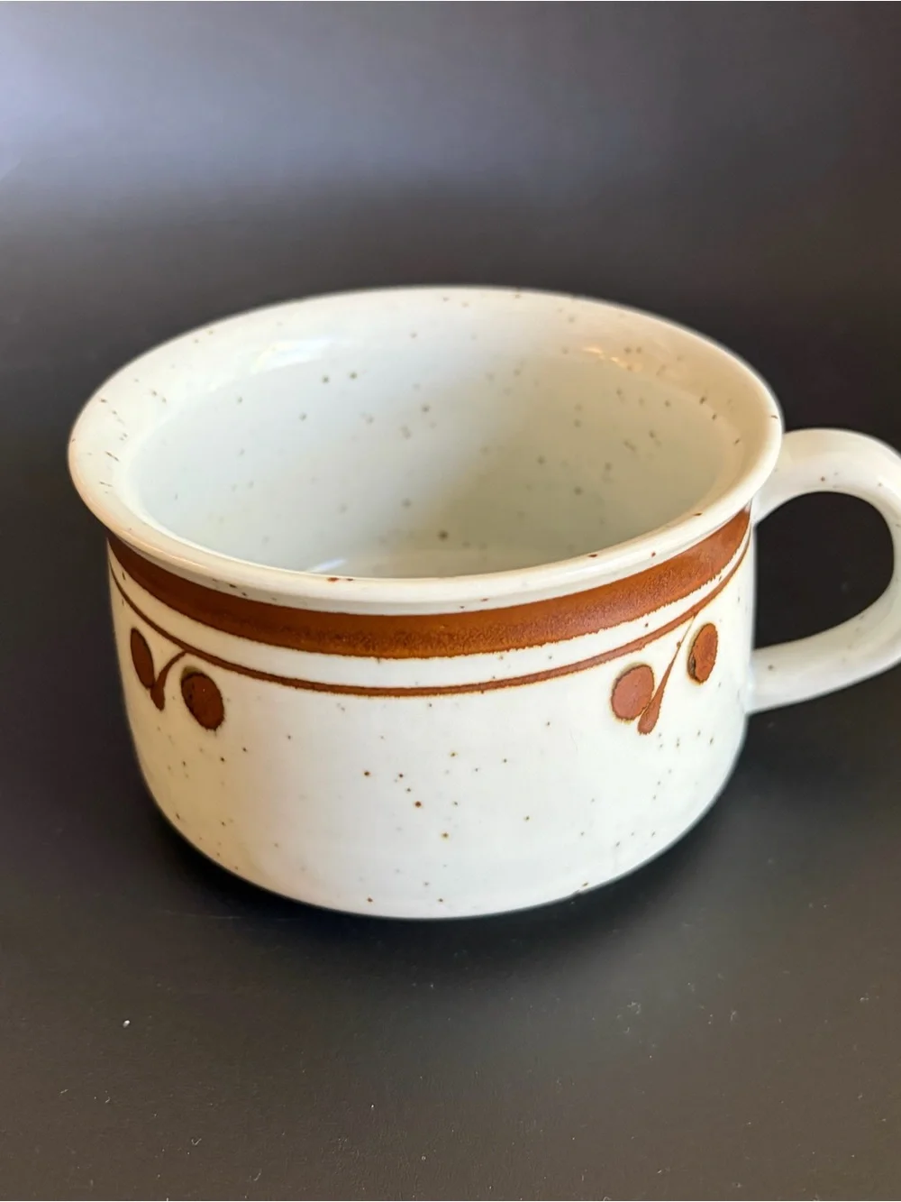 Vintage Otagiri stoneware speckled soup or chili mug